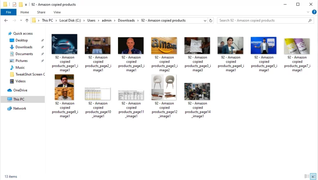 extracted images