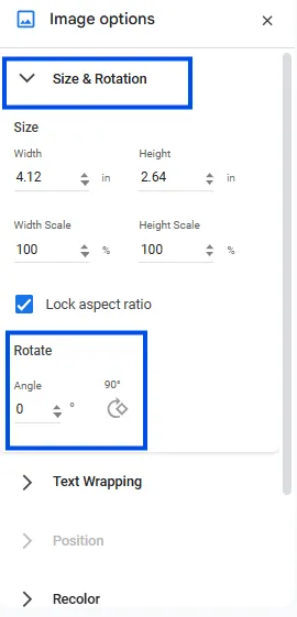 Size & Rotation