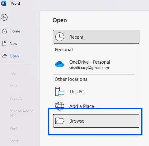 select the PDF