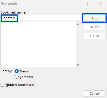 Add chapter