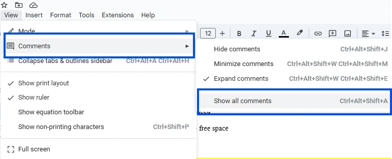 Select all Comments